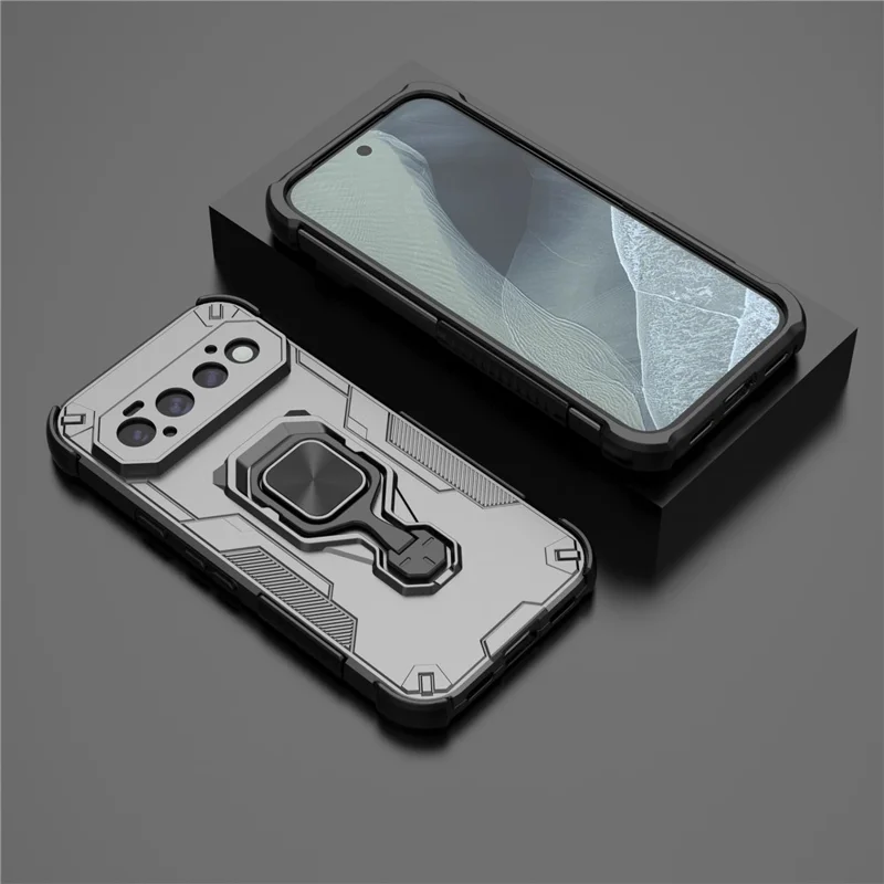 Load image into Gallery viewer, [Built-in Ring Bracket] Google Pixel 11/Pro Mecha-style Anti-slip Protective Hard Heavy Duty Series Case
