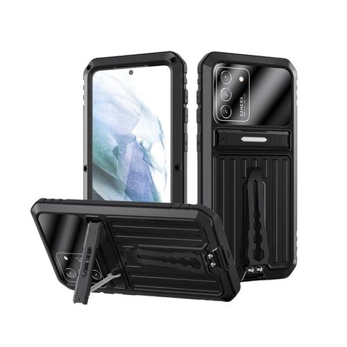 [Built-in Stand] Samsung Galaxy S21/Plus/Ultra/FE - Metal Full Covered Waterproof Heavy Duty Series Case