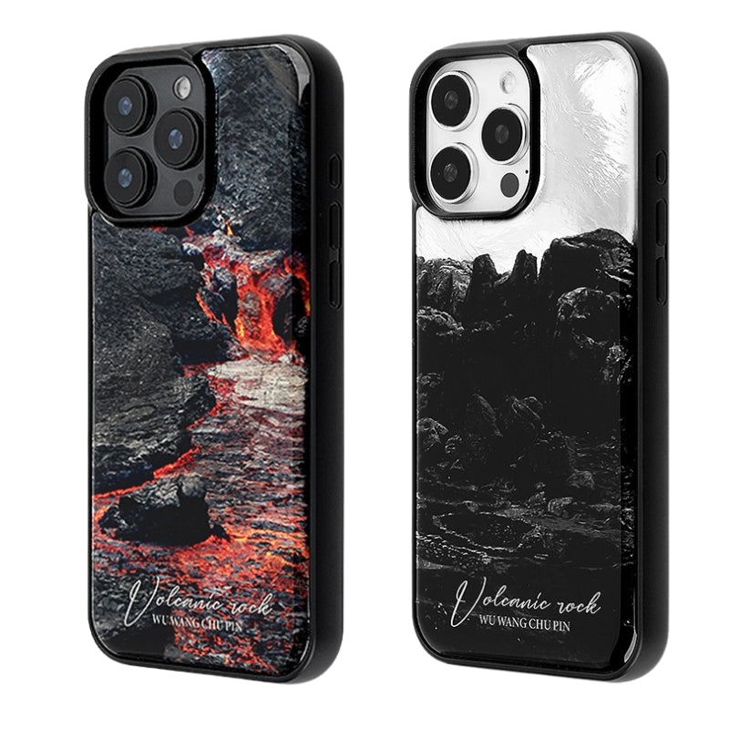 Load image into Gallery viewer, Apple iPhone 14/Pro/ Pro Max Volcanic magma design style with glossy finish Shockproof Fashion Series Case
