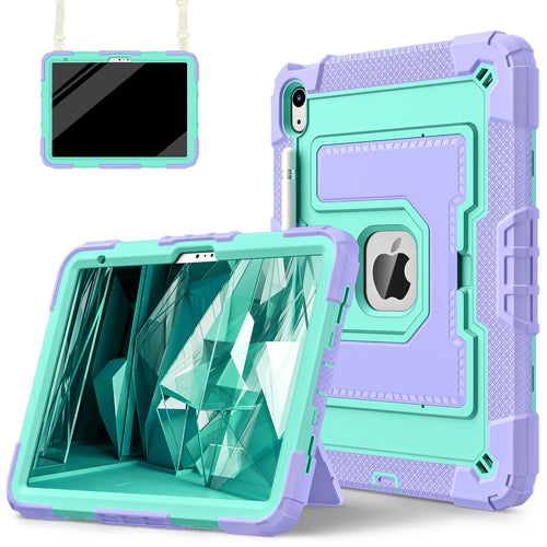 [Built-in Stand][With Shoulder Strap] Apple iPad Mini 6/7 8.3'' 6/7th Gen (2021/2024) Kids Full-cover Heavy Duty Case