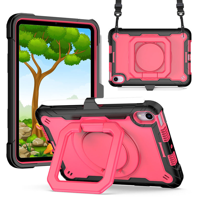 Load image into Gallery viewer, [Built-in Shoulder Strap][With Pen Slot] Apple iPad 7/8/9 10.2&#39;&#39; 7/8/9th Gen (2019/2020/2021) EVA Friendly Heavy Duty Ring Holder Stand Case
