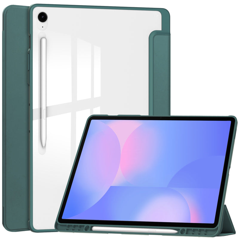Load image into Gallery viewer, [With Pen Slot] Samsung Galaxy Tab S10 FE Plus (2025) 13.1&quot; - Acrylic Transparent Foldable Flip Cover Case
