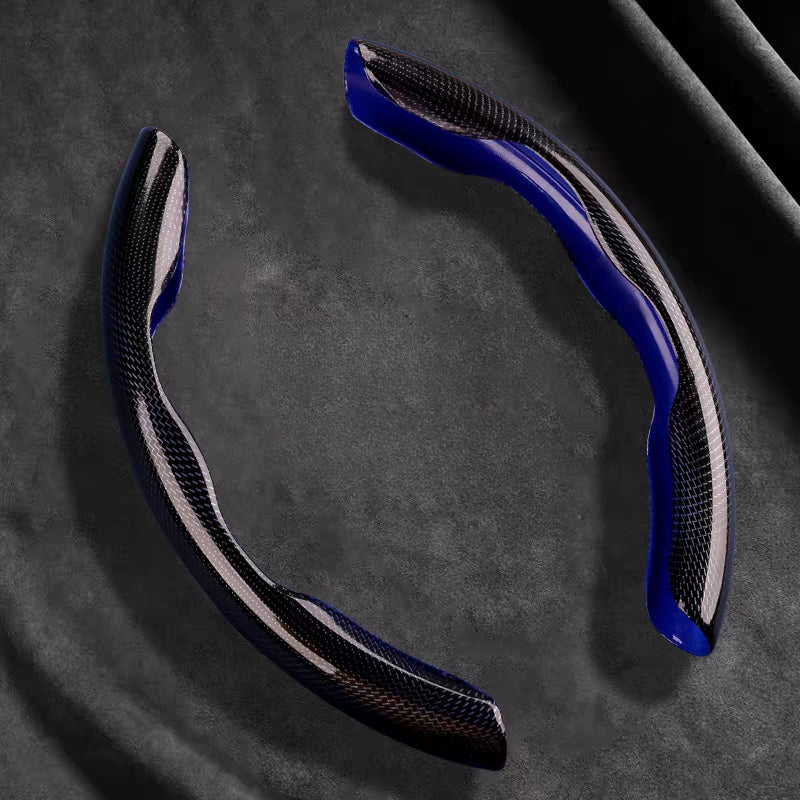 Load image into Gallery viewer, BMW ABS Carbon Fiber Texture Steering Wheel Cover – Scratch-Resistant &amp; Easy to Clean
