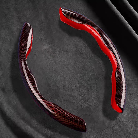 BMW ABS Carbon Fiber Texture Steering Wheel Cover – Scratch-Resistant & Easy to Clean