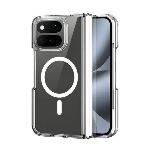 [Magsafe Compatible] Google Pixel 11 Pro Fold - Clear TPU+PC Shockproof Case with Hinge Protection