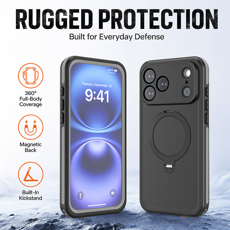 Load image into Gallery viewer, [Magsafe Compatible] Apple iPhone 17 / 18 Pro - Redpepper Waterproof Heavy Duty Tough Armor Case with Kickstand
