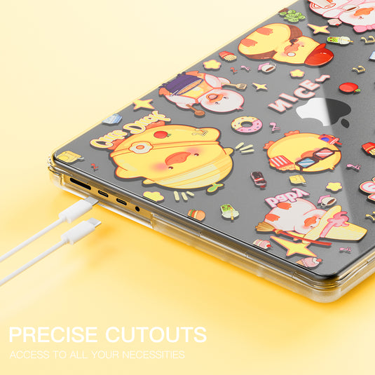 Apple MacBook Pro 14.2" (A2442 & A2779 & A2918 & A2992) - Cute Cartoon Transparent Shockproof & Slim Case
