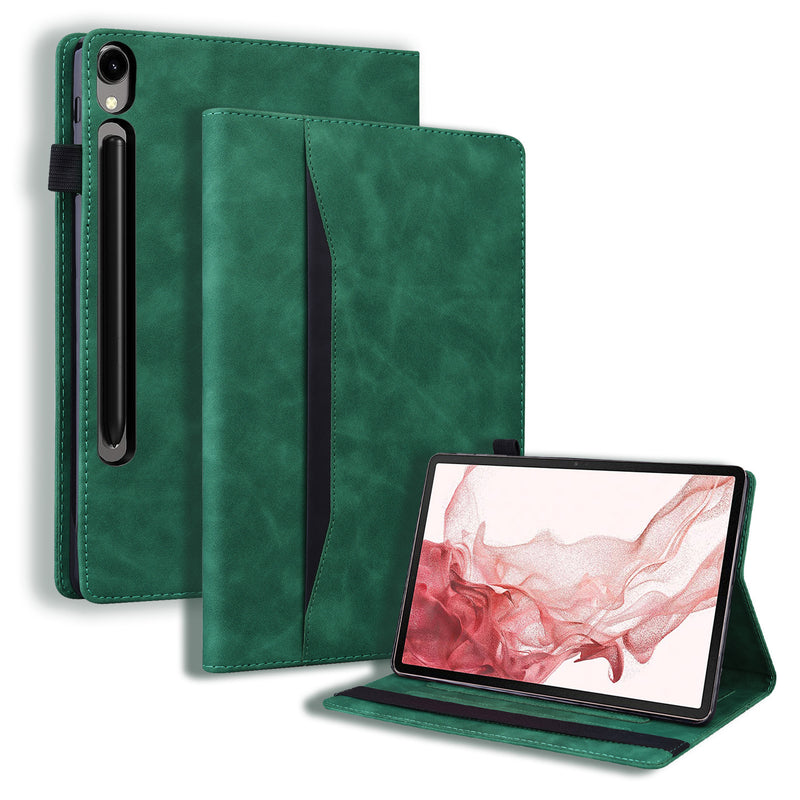 Load image into Gallery viewer, [With Pen Slot] Samsung Galaxy Tab S10 FE Plus (2025) 13.1&quot; Matte Color-Block Samsung Tablet Leather Case
