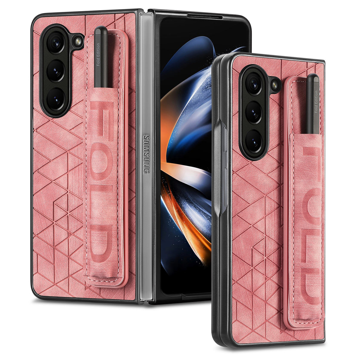 [With Pen Slot] Samsung Galaxy Z Fold4 (SM-F936) Foldable Vegan Leather Shockproof Case - i-Station Mobile Phone & Electronic Device Repair and Accessories