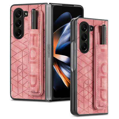 [With Pen Slot] Samsung Galaxy Z Fold4 (SM-F936) Foldable Vegan Leather Shockproof Case - i-Station Mobile Phone & Electronic Device Repair and Accessories