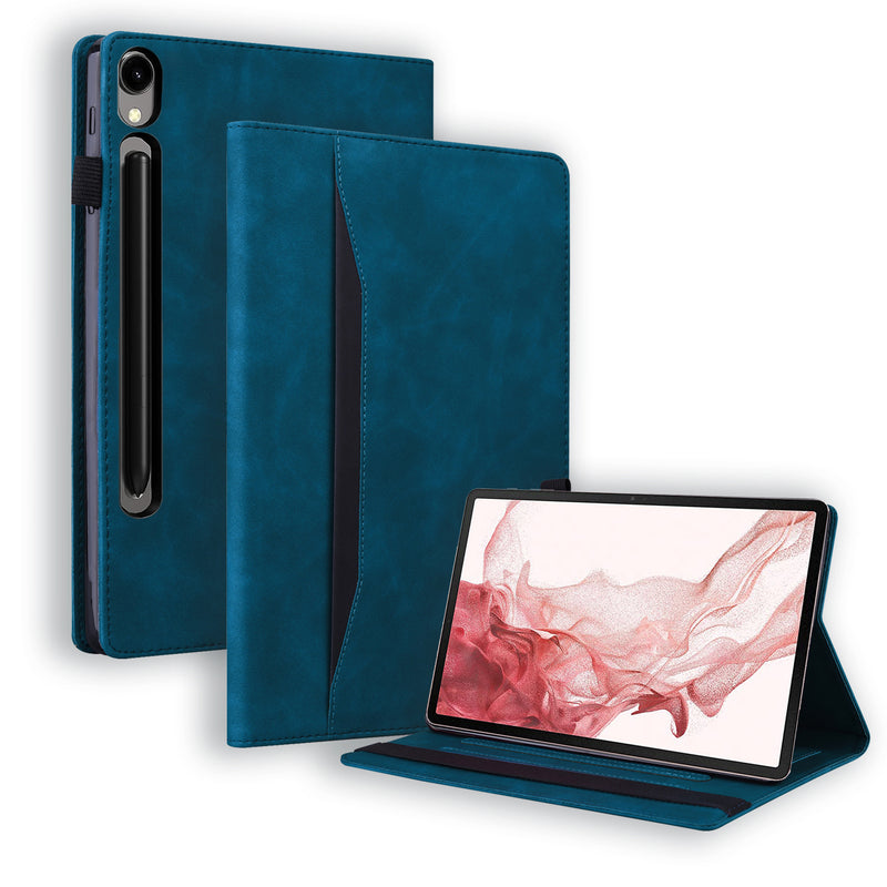 Load image into Gallery viewer, [With Pen Slot] Samsung Galaxy Tab S10 FE Plus (2025) 13.1&quot; Matte Color-Block Samsung Tablet Leather Case
