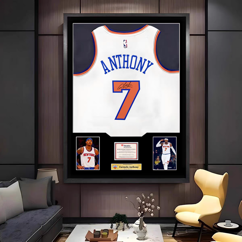 Load image into Gallery viewer, Carmelo Anthony New York Knicks Framed Jersey Display – Facsimile Signature Edition - i-Station Mobile Phone &amp; Electronic Device Repair and Accessories
