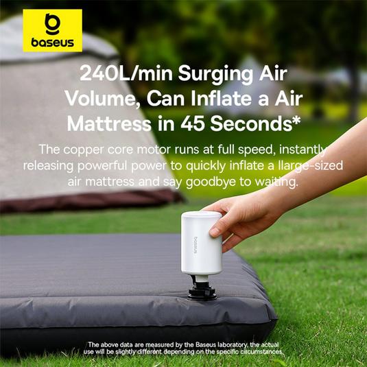 Baseus PocketGo Pro Series Portable Air Pump-Stellar White - i-Station Mobile Phone & Electronic Device Repair and Accessories