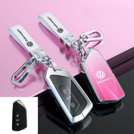 Volkswagen Zinc Alloy Car Key Fob Case Cover For Golf, ID.4, ID.6,  Lavida, Sagitar, Viloran, Magotan, Lamando L, Tiguan, Tharu, Tayron, Gran Lavida, Talagon