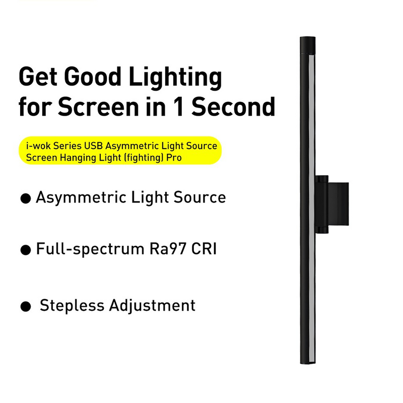 Load image into Gallery viewer, Baseus i-wok Series USB Asymmetric Light Source Screen Hanging Light (Fighting) Pro - Black - i-Station Mobile Phone &amp; Electronic Device Repair and Accessories
