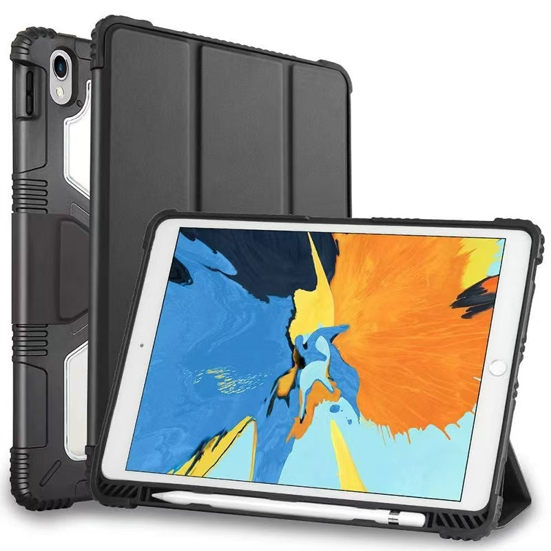 Load image into Gallery viewer, Apple iPad Pro 13-inch M4 (2024) Transparent Back Panel Shockproof Flip Leather Case
