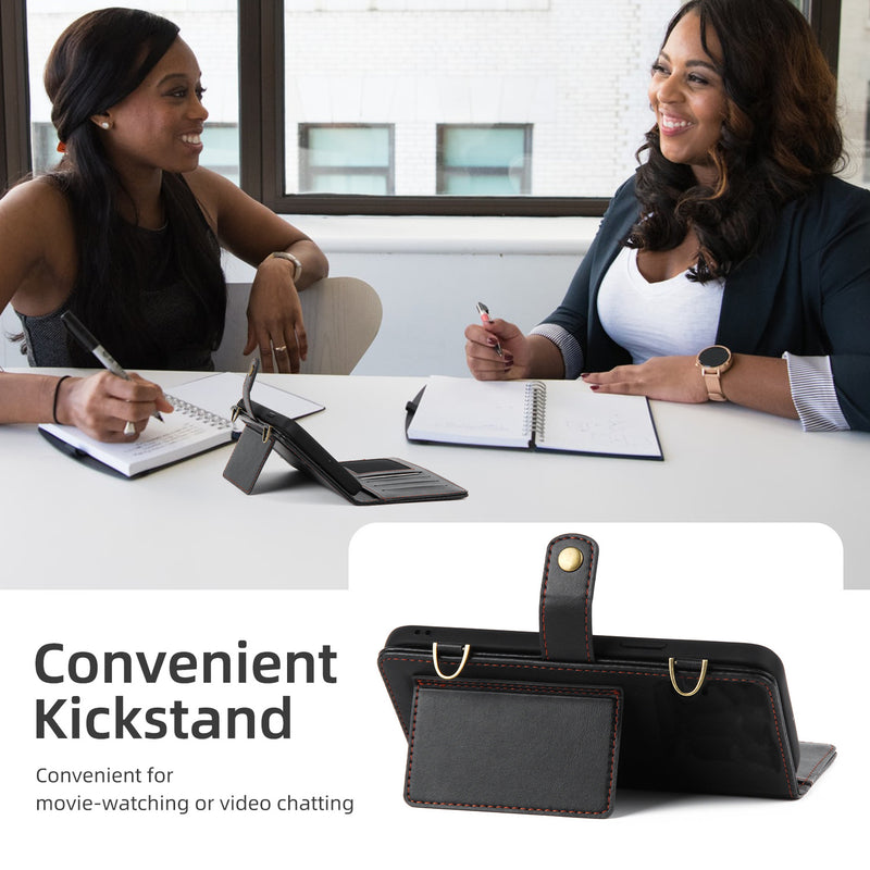 Load image into Gallery viewer, [With Card Holder][With Strap] Samsung S25/Plus/Ultra - Multi-functional PU Leather Flip Wallet Case
