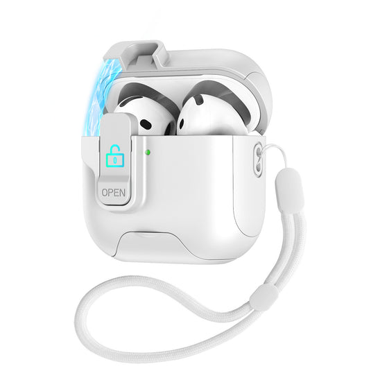 Apple AirPods 4 - Stylish Drop-Proof Case with Secure Lock & Magnetic Lid