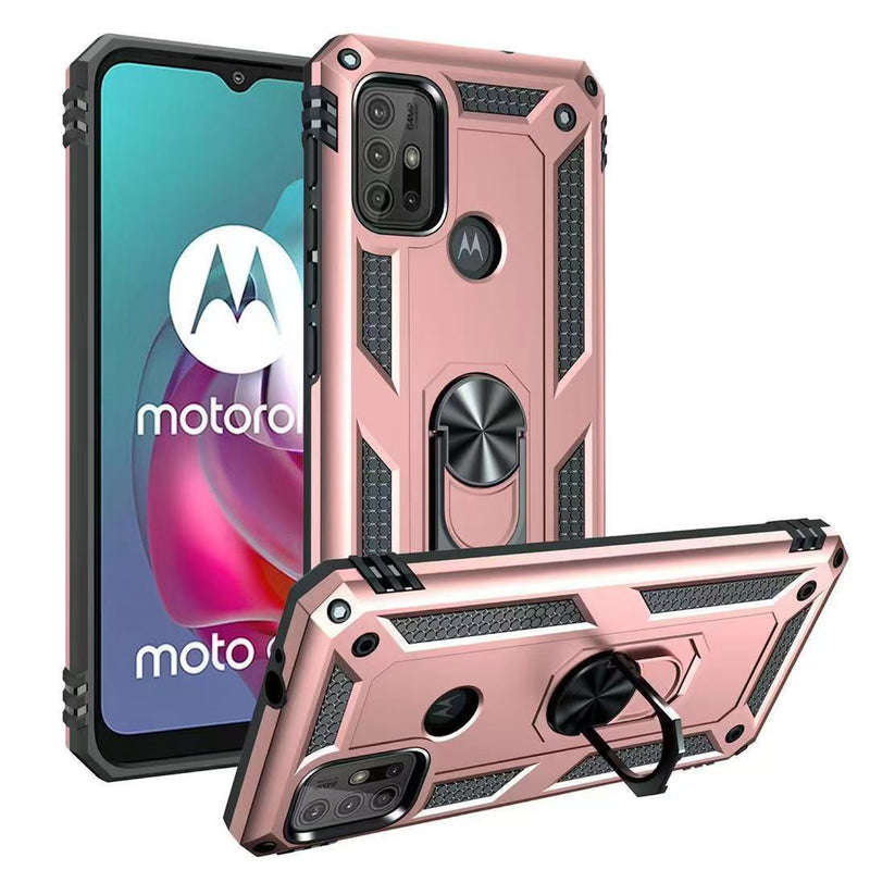 Load image into Gallery viewer, [Built-in Ring Bracket] Motorola Moto G30/G10 Anti-slip Protective Hard Heavy Duty Series Case
