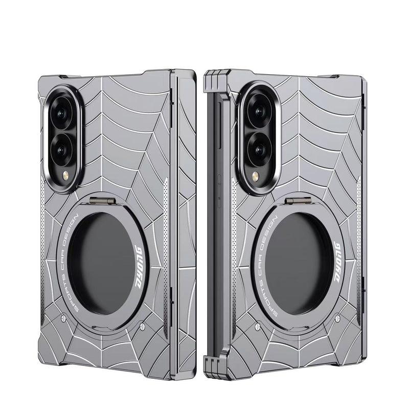 Load image into Gallery viewer, Samsung Galaxy Z Fold8 (SM-F971) Frameless Mecha Metal Spiderman Rotating Magnetic Stand Case
