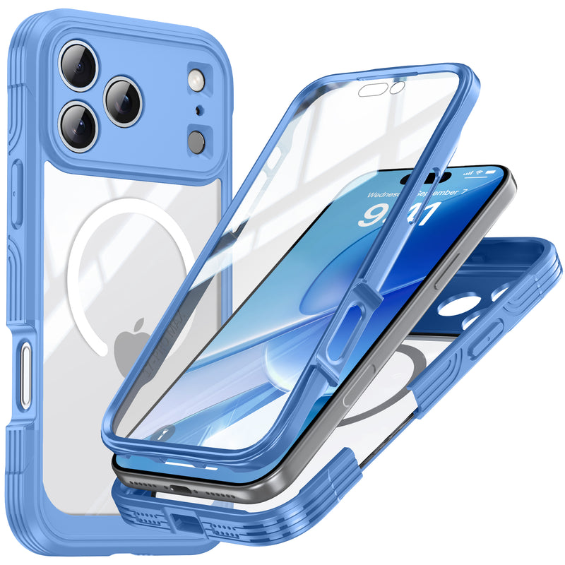 Load image into Gallery viewer, [Magsafe Compatible][Built-in Glass Screen Protector] Apple iPhone 17/Air/Pro/Pro Max - Transparent Full Covered Shockproof Lifeproof Series Case
