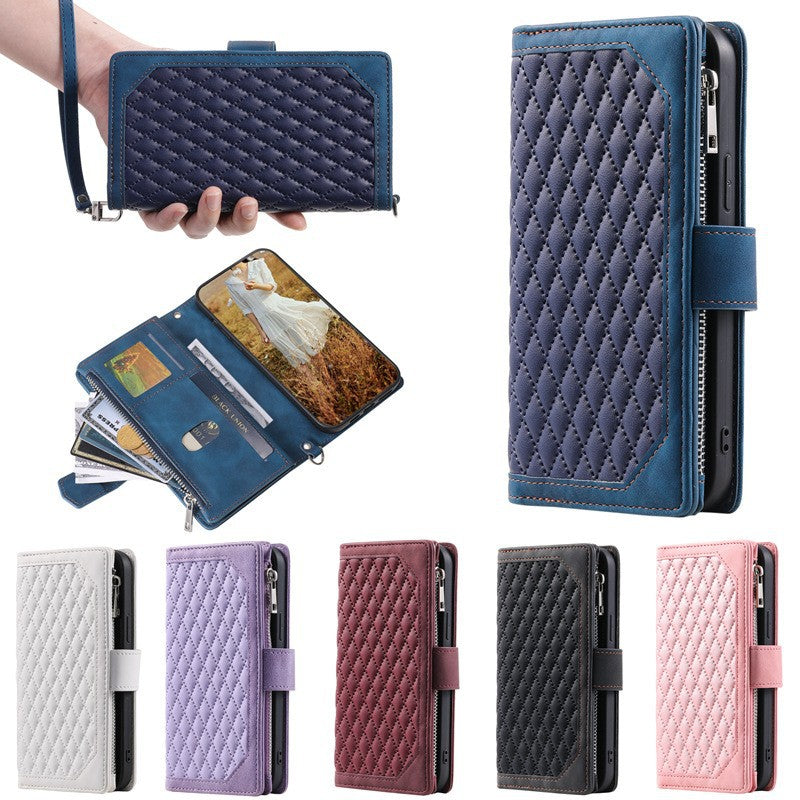 Load image into Gallery viewer, [With Card Slot] Apple iPhone 16/Pro/Pro Max/Plus Zippered Leather Flip Wallet Series Case
