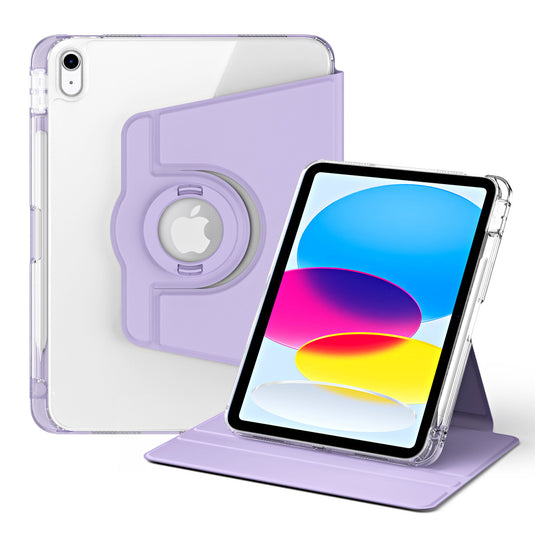 [Detachable] Apple iPad 5/6 9.7'' 5/6th Gen (2017/2018) 360° Rotating Transparent Back Panel Shockproof Case