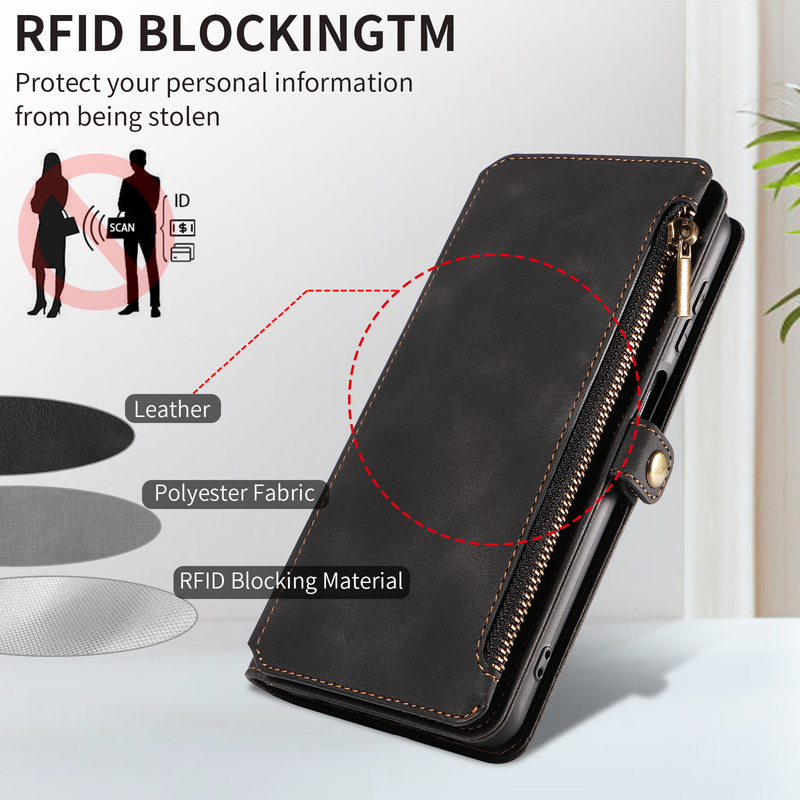 Load image into Gallery viewer, [Built-in Card Slot][With Strap] Samsung Galaxy S25/Plus/Ultra/FE Premium Genuine Leather Wallet Protective Case - i-Station Mobile Phone &amp; Electronic Device Repair and Accessories
