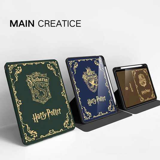 [With Card Slot] Apple iPad Pro 11-inch 1st/2nd/3rd/4th Gen (2018/2020/2021/2022) Harry Potter Smart 360° Degree Rotate Stand Shockproof Flip Cover Case