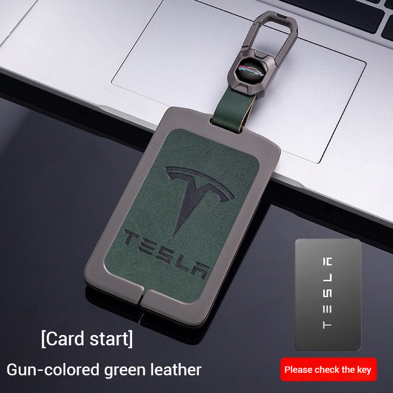 Load image into Gallery viewer, Tesla Metal + PU Leather Smart Key Card Case for Model 3, S, Y, X
