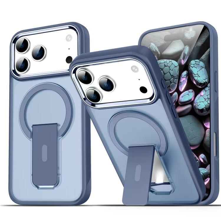 Load image into Gallery viewer, iPhone 17/Pro/Pro Max Matte MagSafe Magnetic Shockproof Heavy Duty Case with kickstand
