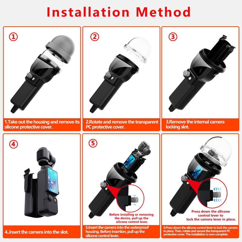 Load image into Gallery viewer, DJI Osmo Pocket 3 Waterproof Housing Case 30m Depth 360° Panoramic Underwater Shooting Cover
