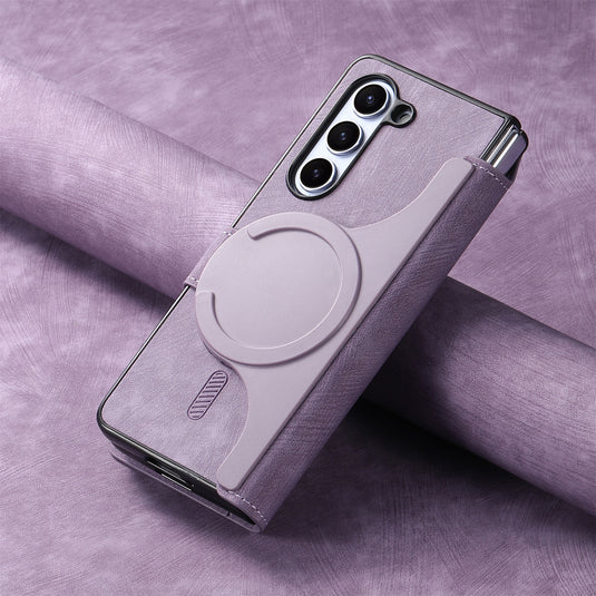 [Magsafe Compatible][Detachable] Samsung Galaxy Z Fold3 SM-F926 Leather Flip Shockproof Wallet Series Case With Card Slot