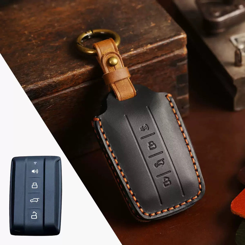 Load image into Gallery viewer, Great Wall Handcrafted Genuine Leather Car Key Fob Case Cover For Tank 300, 400, 500, 700
