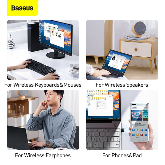 Baseus Wireless Adapter BA04 - Black - i-Station Mobile Phone & Electronic Device Repair and Accessories