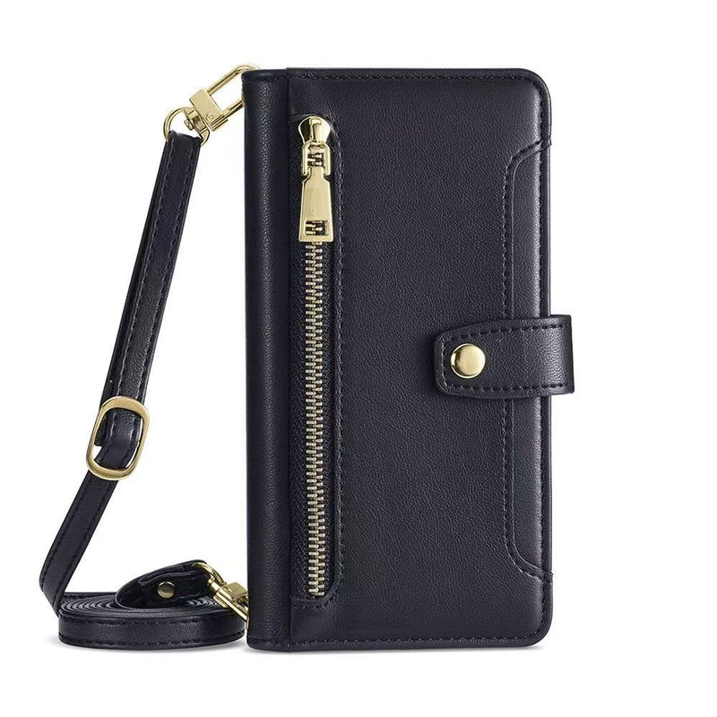 Load image into Gallery viewer, [With Card Slot] Samsung Galaxy S26/Plus/Ultra - Multi-Function Flip Leather Zipper Wallet Case With Wrist &amp; Shoulder Strap - i-Station Mobile Phone &amp; Electronic Device Repair and Accessories
