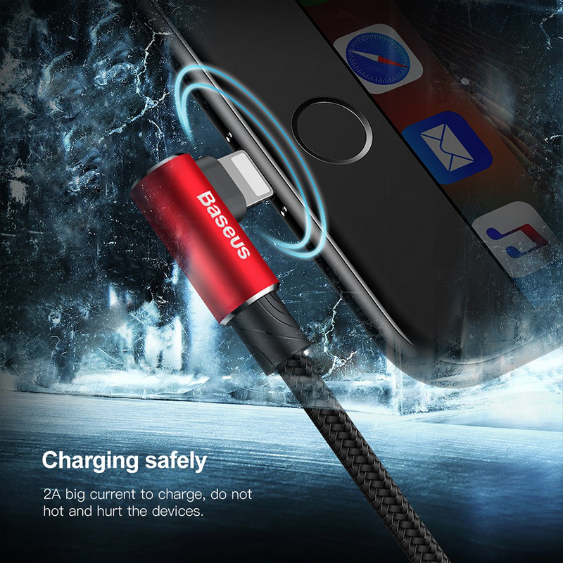 Load image into Gallery viewer, Baseus MVP Elbow Type Cable USB For IP 2A 1M
