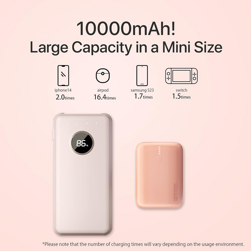 Load image into Gallery viewer, MOVE SPEED Portable Charger Mini Cute Power Bank 10000mAh 22.5W (YSPBQ10-22)
