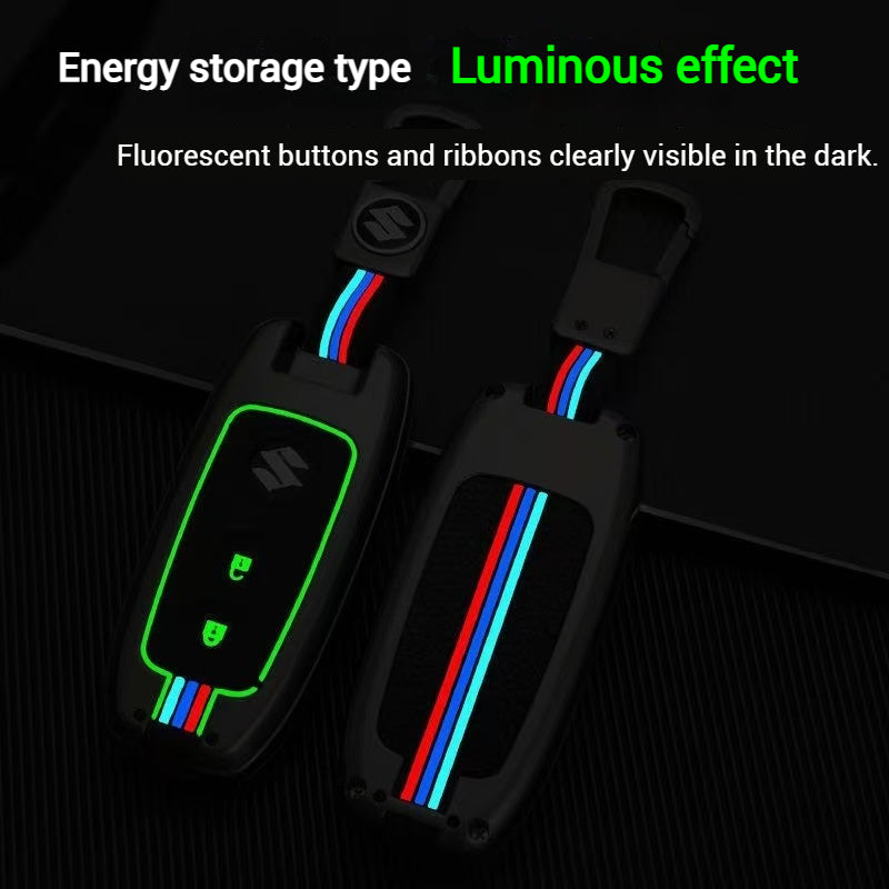 Load image into Gallery viewer, Suzuki Metal Shell &amp; Soft Silicone Full Protection Car Key Fob Case Cover For Swift, Vitara, S-Cross, SX4
