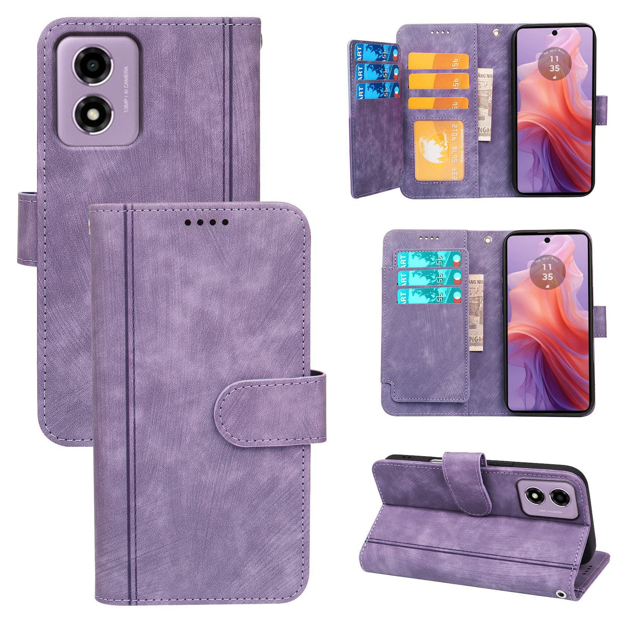[With Card Slot] Motorola Moto G56 Full-coverage Shockproof Wallet Series Case - i-Station Mobile Phone & Electronic Device Repair and Accessories