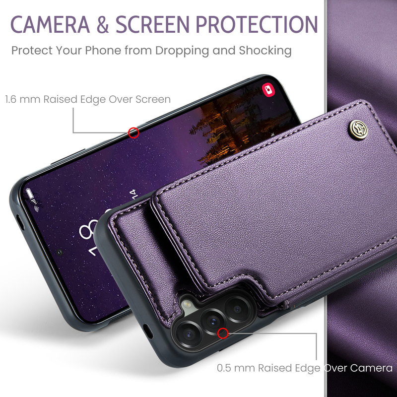 Load image into Gallery viewer, [With Card Slot] Samsung Galaxy A57 (SM-A576) - RFID Flip Premium Leather Wallet Series Case
