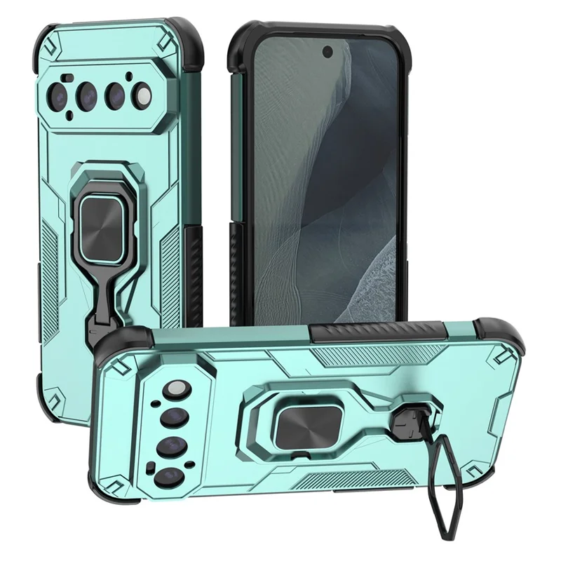 Load image into Gallery viewer, [Built-in Ring Bracket] Google Pixel 11/Pro Mecha-style Anti-slip Protective Hard Heavy Duty Series Case
