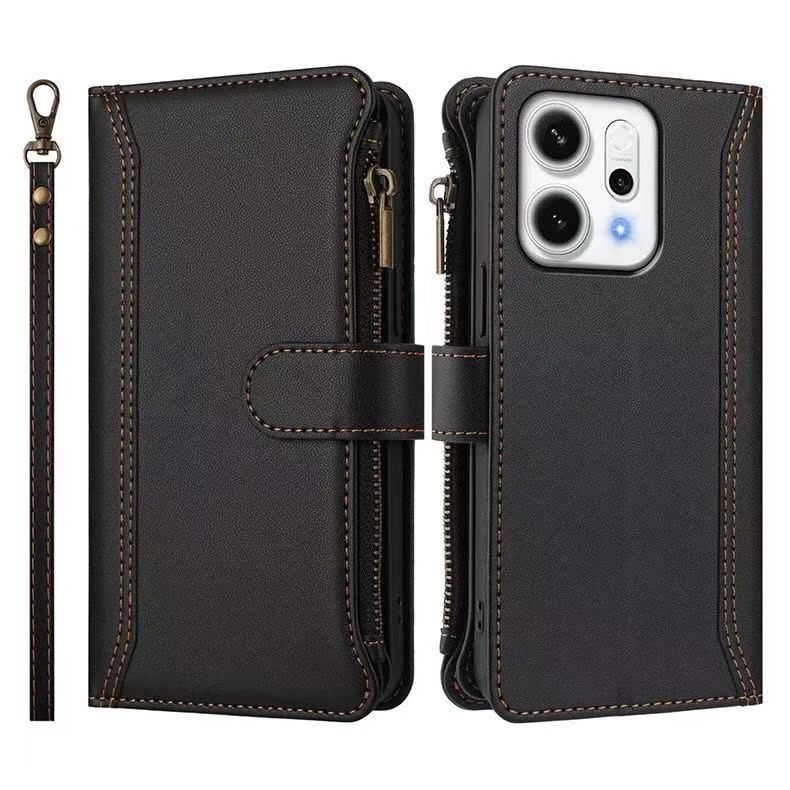 Load image into Gallery viewer, [With Card Slot] OPPO Reno14 &amp; Pro - Multifunctional Flip Phone Case With Magnetic Closure &amp; Wrist Strap
