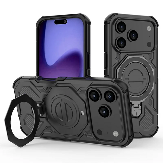 [ Magsafe Compatible][Built-in Stand] Apple iPhone 17/Air/Pro/Max - Shield Shockproof Rugged Heavy Duty Case