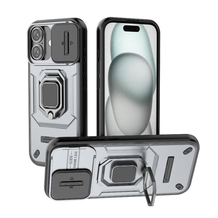 Load image into Gallery viewer, [With Lens Cover][Built-in Stand] Apple iPhone 17/Air/Pro/Max - Shield Shockproof Rugged Heavy Duty Case
