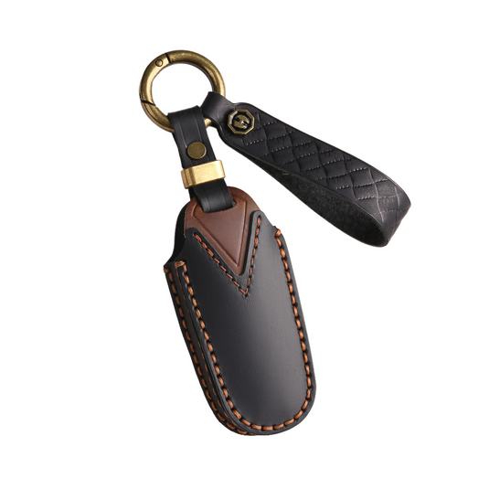 Tesla Handcrafted Genuine Leather Car Key Fob Protective Cover Case For Model 3, Y, S, X
