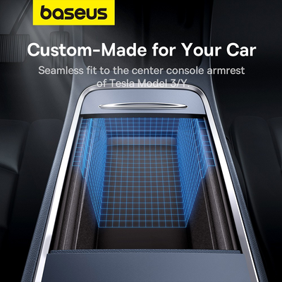 Baseus T-Space Series Car Center Console Armrest Box Twilight Grey - i-Station Mobile Phone & Electronic Device Repair and Accessories