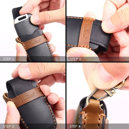 Roewe Handcrafted Genuine Leather Car Key Case For RX3, RX5 PLUS, RX8, 350, 360, i5