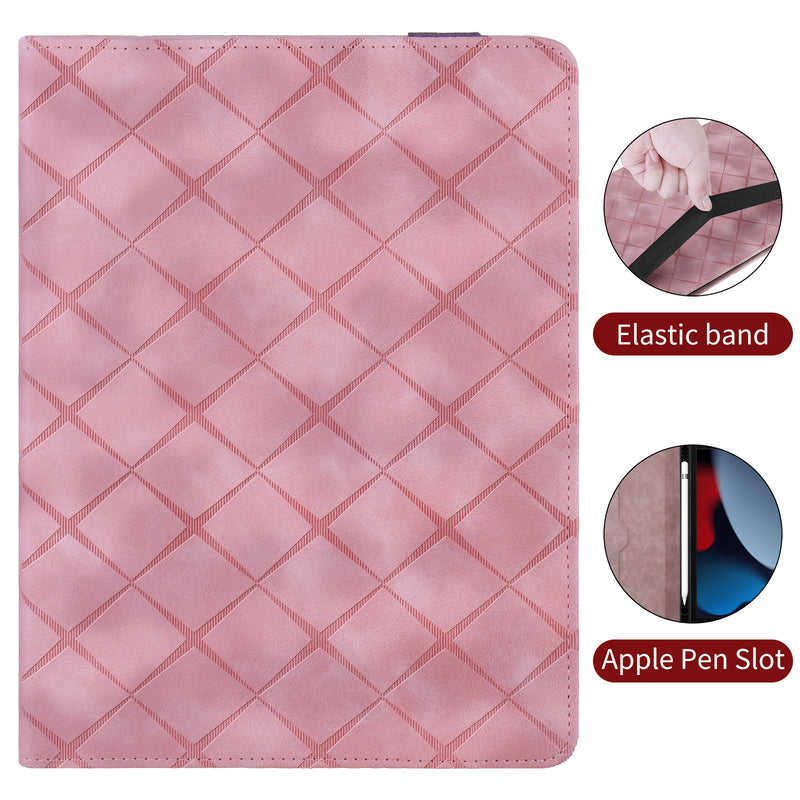 Load image into Gallery viewer, [With Card Slot] Samsung Galaxy Tab S10 FE Plus (2025) 13.1&quot; - Diamond Pattern Leather Shockproof Case

