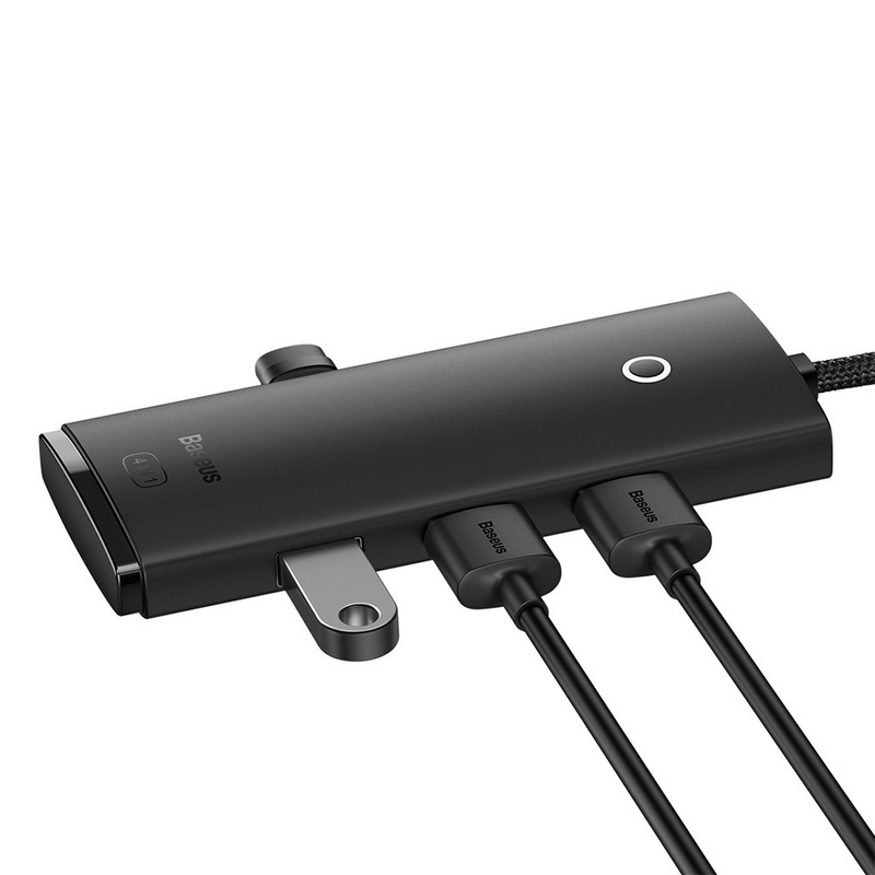 Load image into Gallery viewer, Baseus Hub Lite Series 4 Port USB HUB (USB 3.0 X 4 200cm) WKQX030201 - Black
